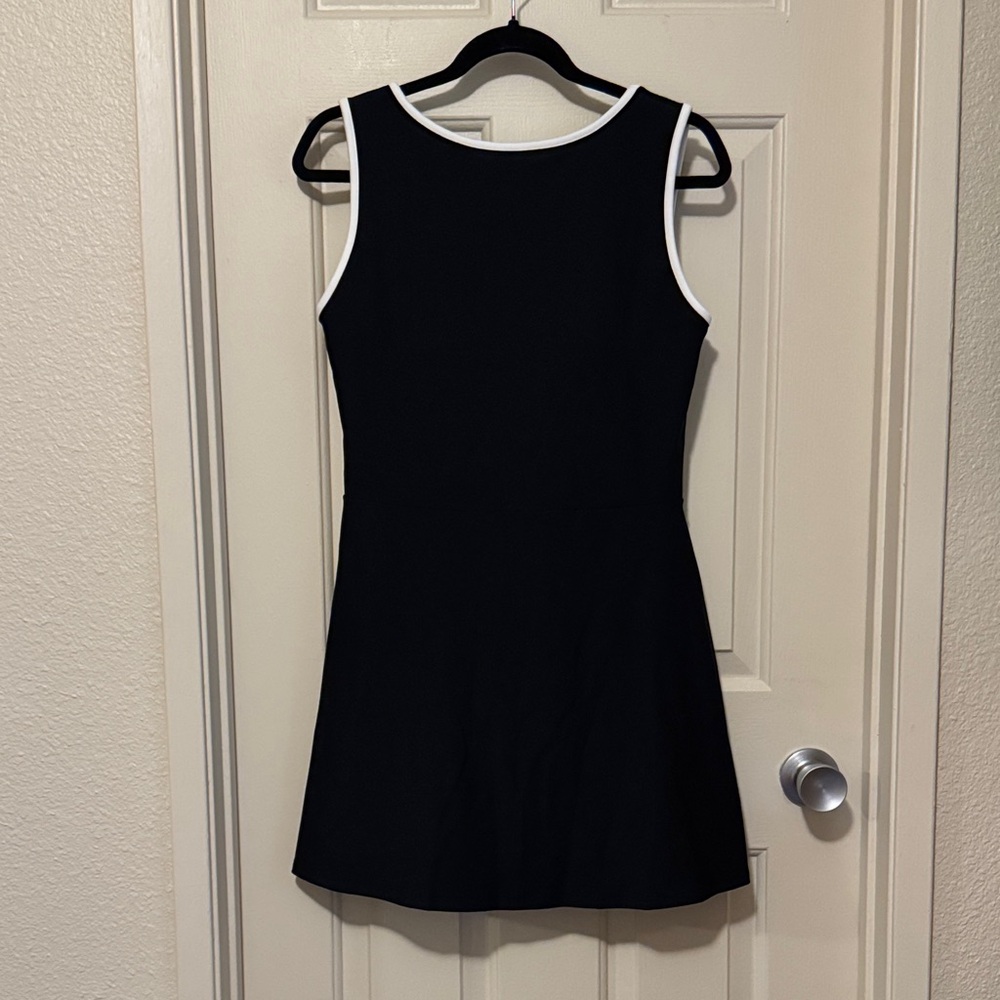 Abercrombie & Fitch Black Backless Sleeveless Dress with White Trim